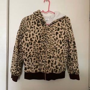 Children’s Place Leopard print hoodie size XL (14)
